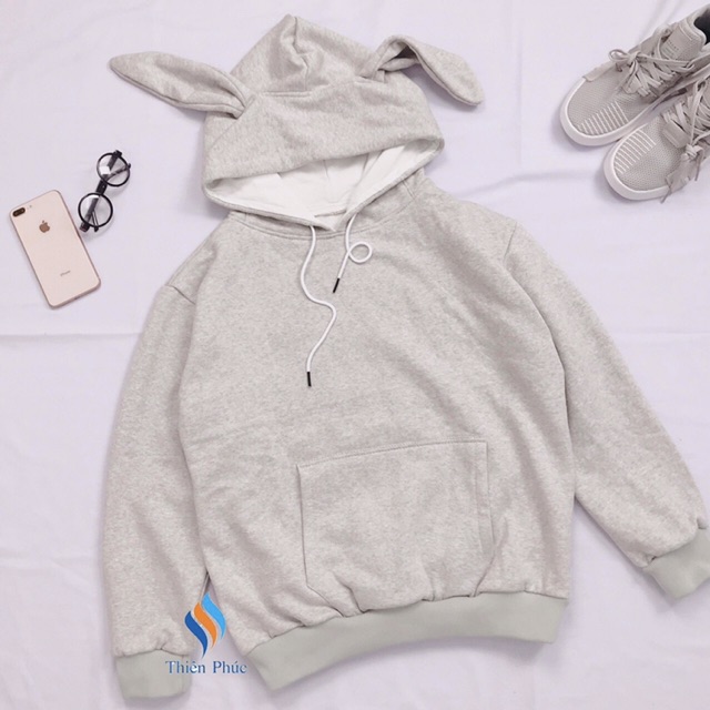 Áo hoodie tai thỏ nam nữ