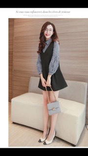 Đầm caro phối giả yếm