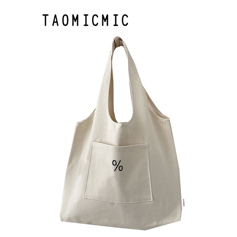 Túi tote vải mềm trơn đeo chéo canvas giá rẻ LUVADO TX787(KHÔNG CÓ MÓC KHÓA GẤU)