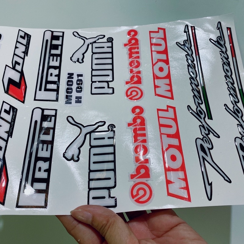 Decal tem nổi hình KTM PUMA MOTUL PERFORMANCE cao cấp dán xe máy, ô tô, mũ bảo hiểm chống thấm nước, chống bay màu