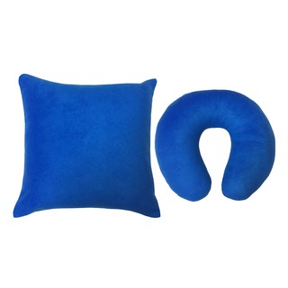 Bộ 2 gối tựa lưng + gối kê cổ berry UV02 (Xanh dương)