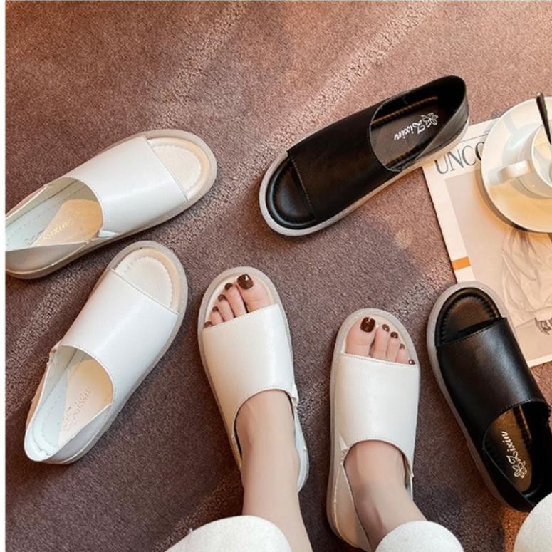 Giày Nữ / Dép Sandal Da Hở Mũi Đế Dẻo Mery Shoes Phong Cách Hàn Quốc - MPS251