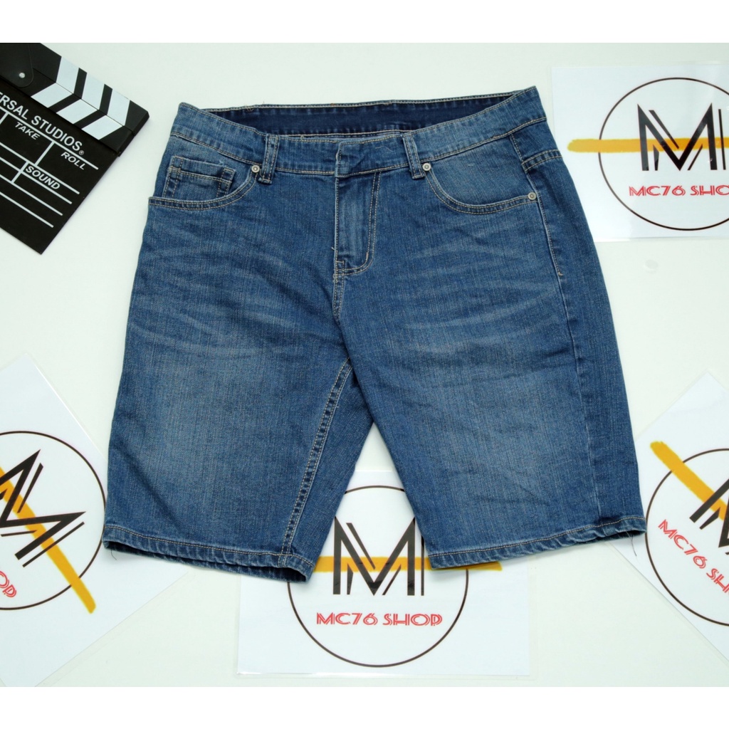 Quần short jean nam MC76 Quần sọt jean nam cao cấp form chuẩn đẹp,độ co giãn tốt mặc thoải mái,không phai màu