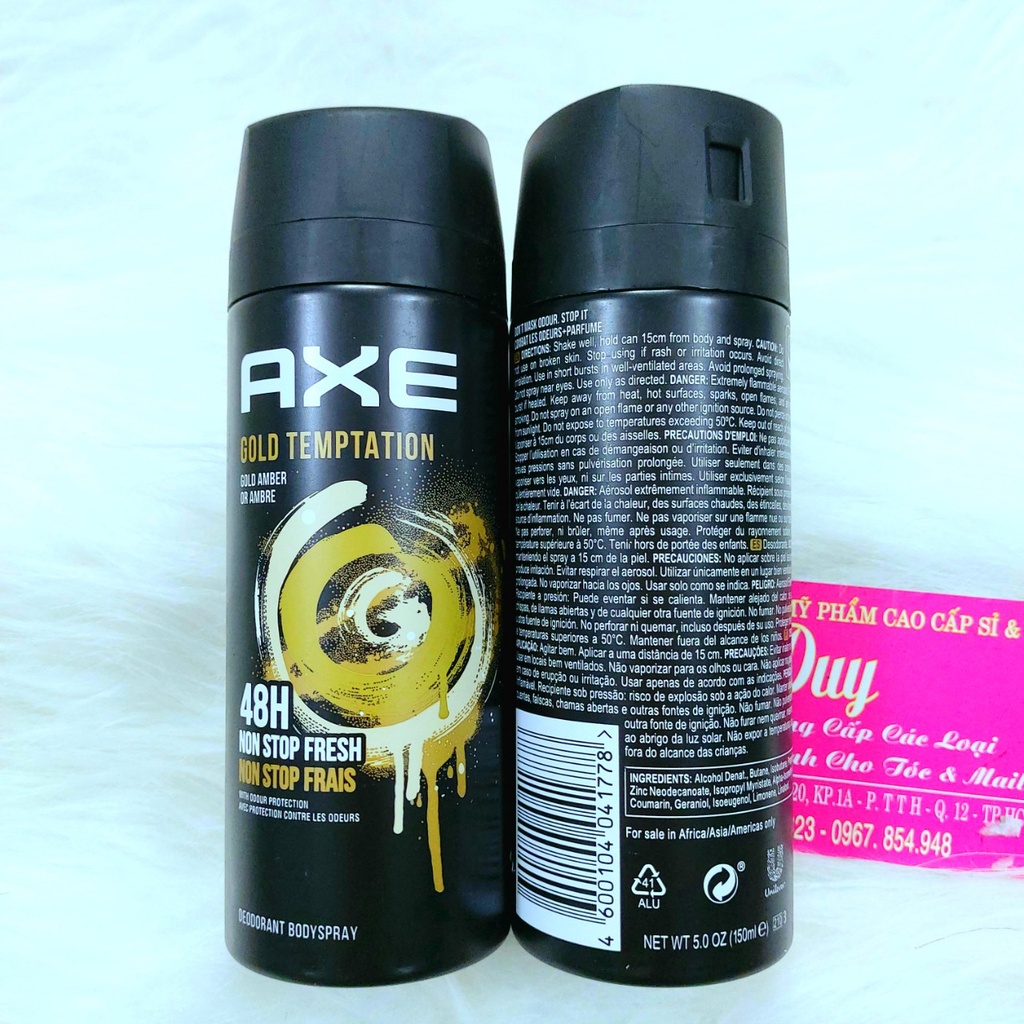 Xit Khử Mùi Toàn Thân Nam AXE -  ADIDAS 150ml - Mang Lại Hương Thơm Nam Tính Quyến Rũ.