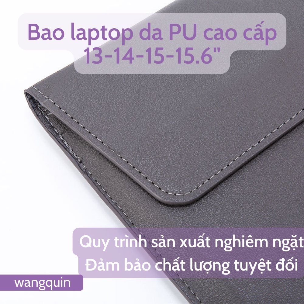 Túi đựng bảo vệ tích hợp giá đỡ Macbook Air Pro Asus Acer 11.6&quot; / 13.3&quot; / 14&quot; / 14.6&quot; Da PU cao cấp nhiều màu Bao Laptop