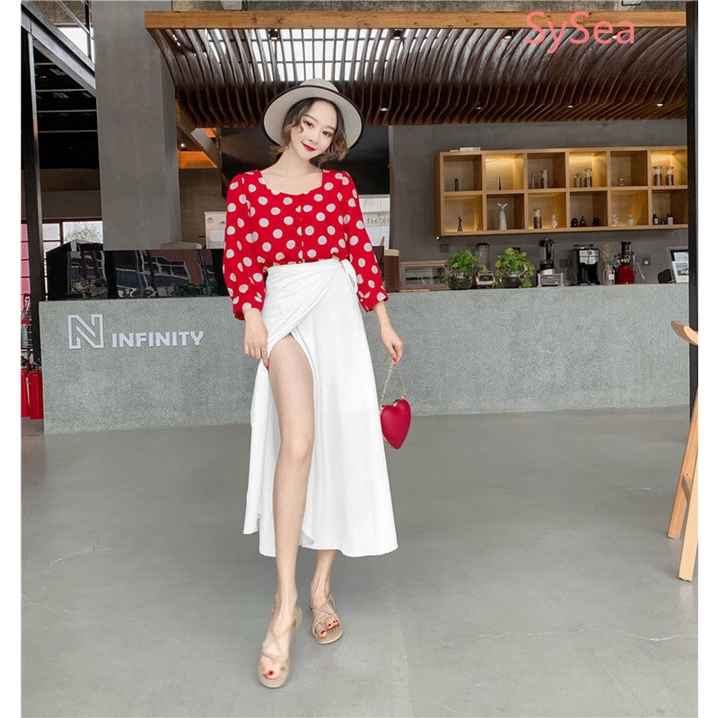 Chân Váy Chiffon Màu Sắc Đơn Giản Phong Cách Hàn Quốc