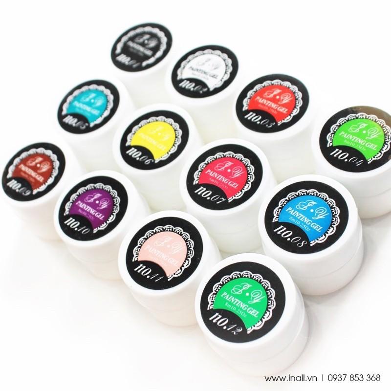 Sét gel vẽ móng tạo loang 12 màu cơ bản chuẩn đẹp phụ kiện nail giá rẻ VUA SƠN AS