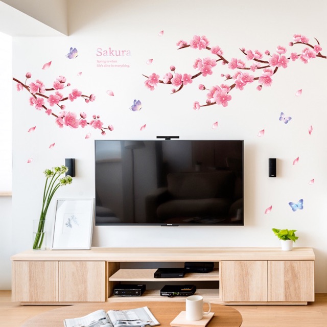Decal dán tường hoa anh đào MS-73 [Sticker dán tường]