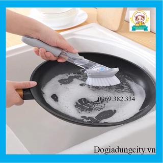 Dụng cụ cọ rửa thông minh kèm bình đựng xà phòng