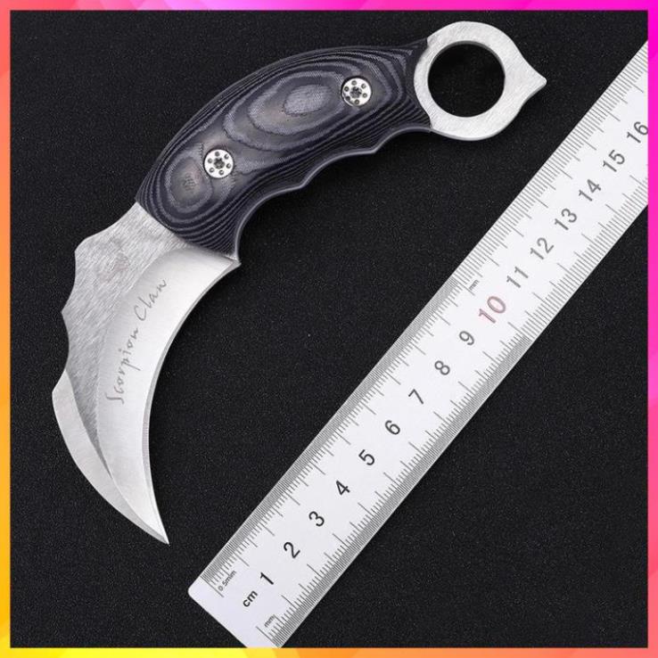 Dao karambit fox có bao da cao cấp, dao phượt gọt hoa quả tiện lợi