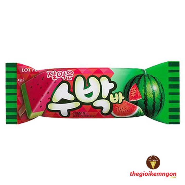 Kem dưa hấu Watermelon Ice Bar Lotte Hàn Quốc 85ml