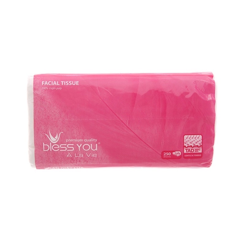 [BLESSYOU] Khăn giấy lụa Bless You Hold Me 2 lớp cao cấp - 250 Tờ/Gói