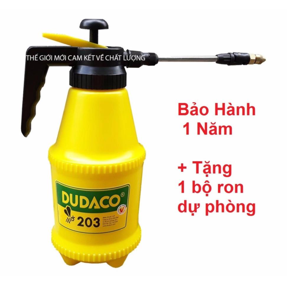 Bình DUDACO 2L vòi dài- Béc xoay 180 độ- Tặng bộ ron dự phòng