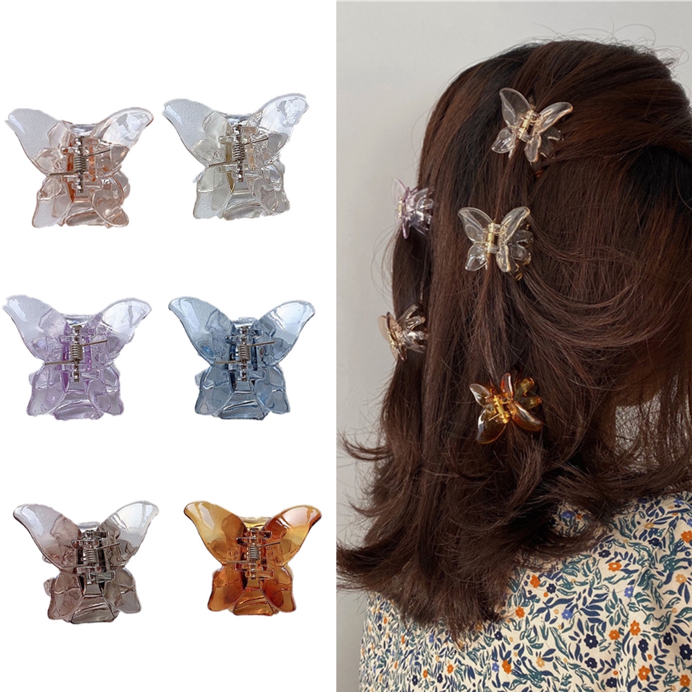Kẹp Tóc Càng Cua Trong Suốt Hình Bướm