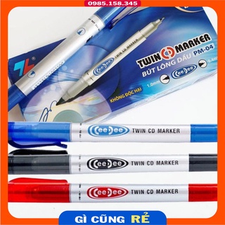 Bút Marker lông dầu Thiên Long PM04 2 đầu