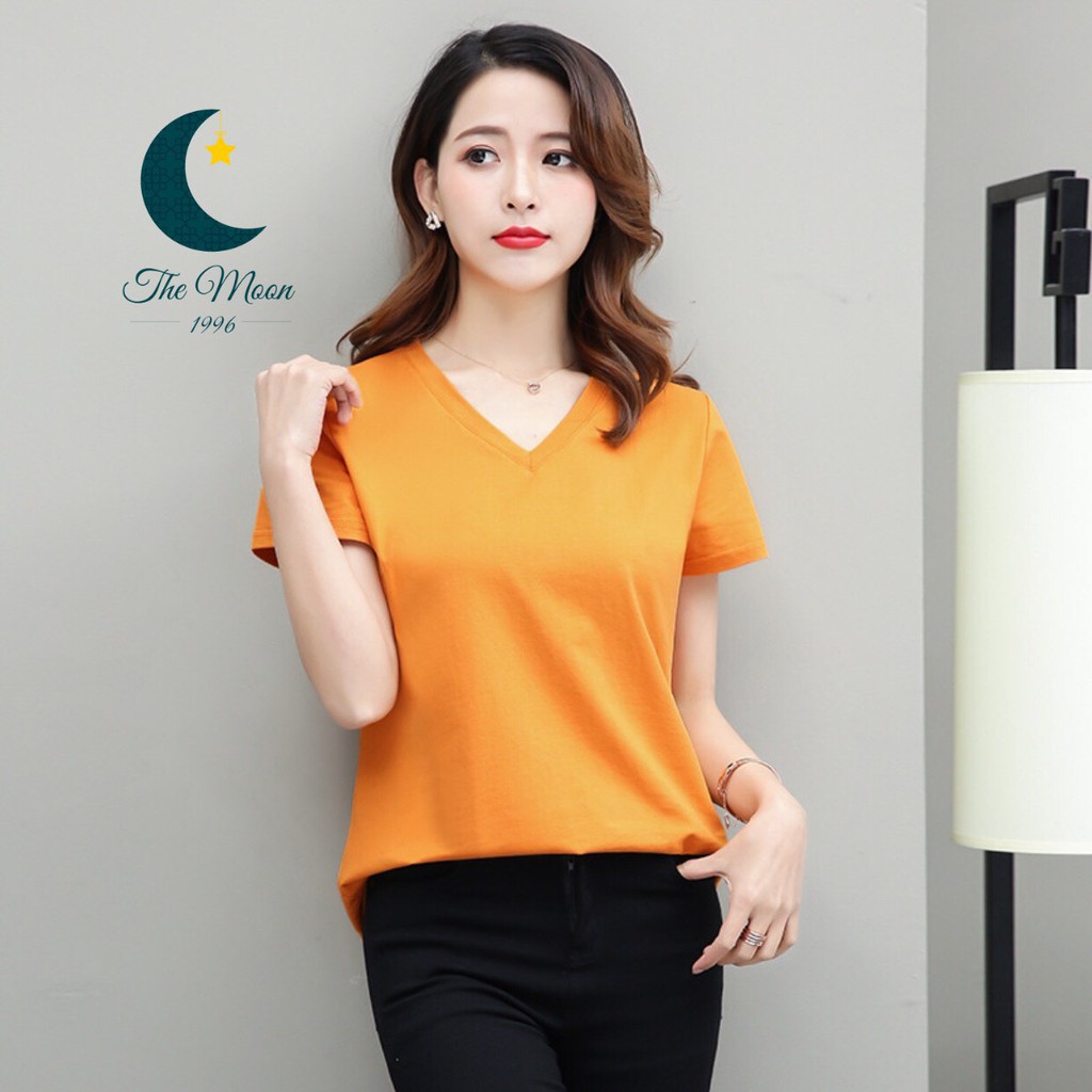 Áo Thun Nữ Cộc Tay Cổ Tim Phù Hợp Với Mọi Lứa Tuổi | BigBuy360 - bigbuy360.vn