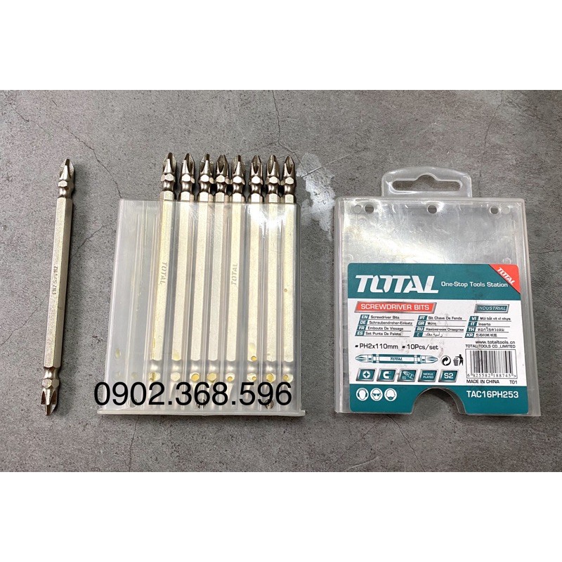 1 Mũi bắt vít PH2 có 2 đầu TOTAL TAC16PH253