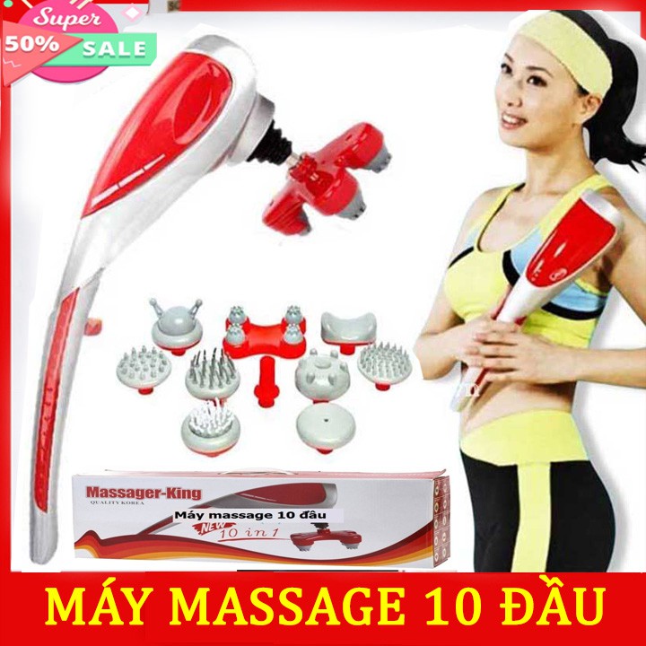 Máy massage 10 đầu cầm tay thông minh