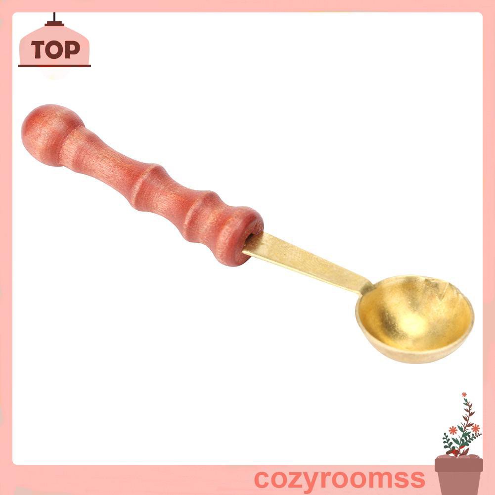 Muỗng chuôi gỗ cổ điển dùng để nấu chảy sáp làm con dấu cho sổ tay trang trí