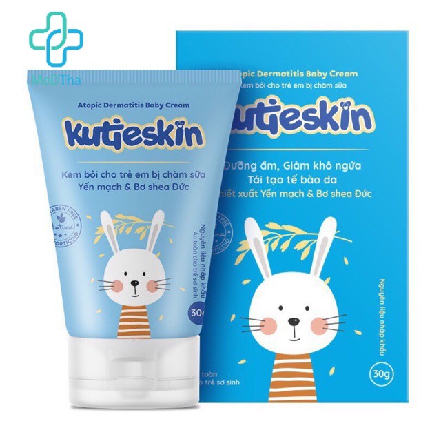 Kem bôi cho trẻ em bị chàm sữa Kutieskin 30g - Dưỡng ẩm, giảm khô ngứa, tái tạo tế bào da [Chính hãng]