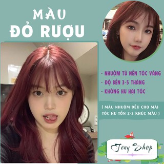 Thuốc nhuộm tóc màu đỏ rượu [ màu nhuộm không tẩy ]