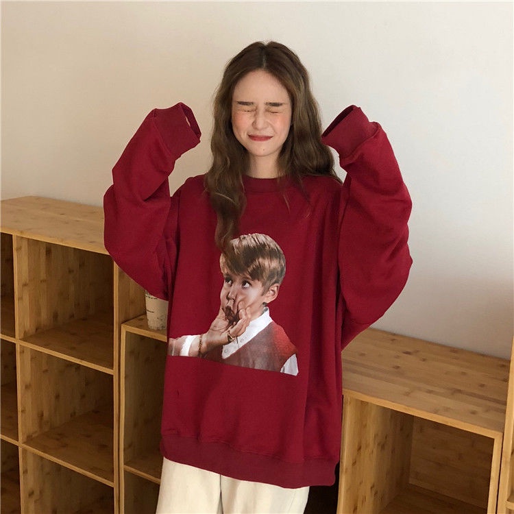 Áo Sweater Dáng Rộng Phong Cách Harajuku Hàn Quốc Thời Trang Thu Đông Mới 2021 | BigBuy360 - bigbuy360.vn