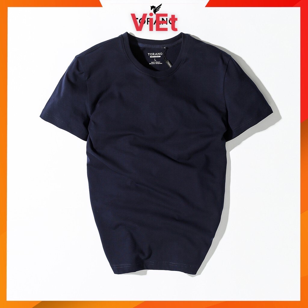 Áo thun nam trơn cổ tròn, áo ngắn tay không cổ , vải cotton mềm, co giãn, dầy dặn