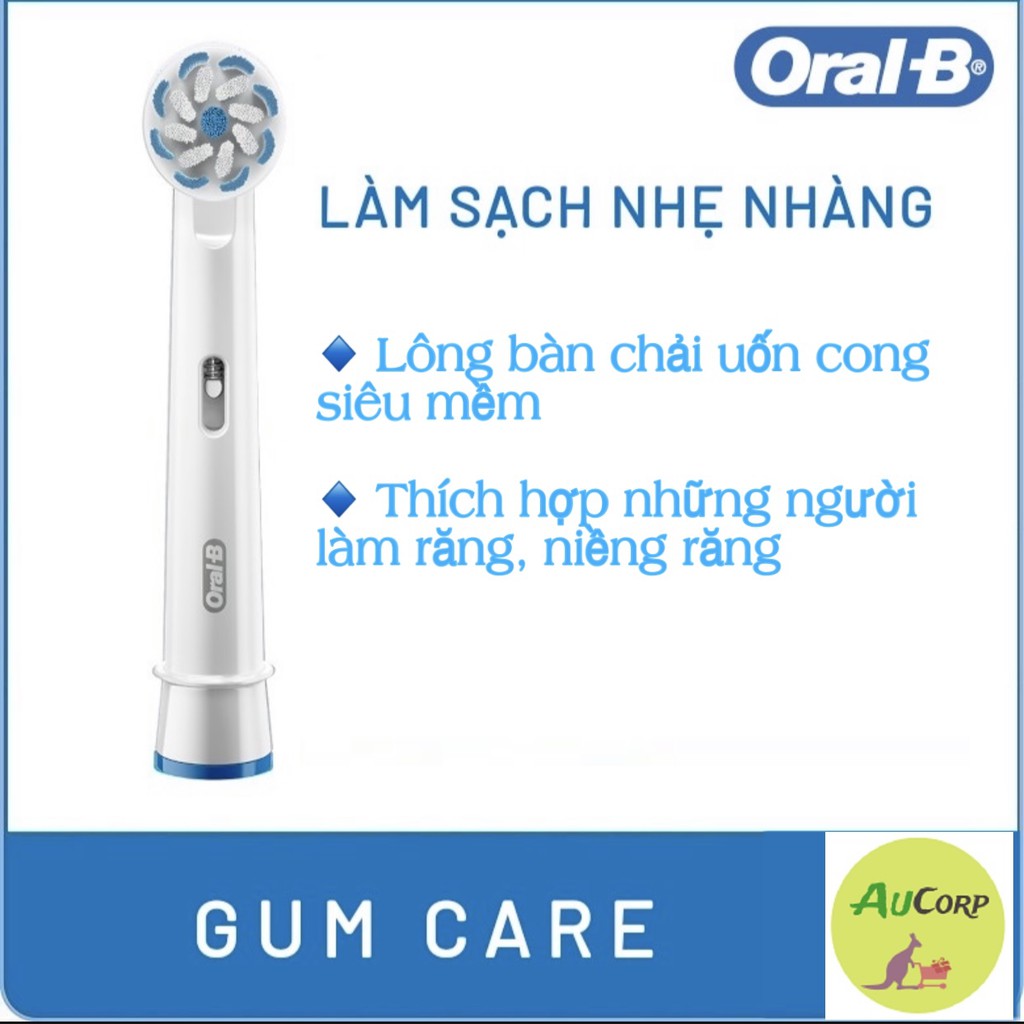 Đầu bàn chải điện Oral-B - CrossAction, Precision, Floss Action, Pro White, Sensitive, GumCare - Thay thế sau 3 tháng SD