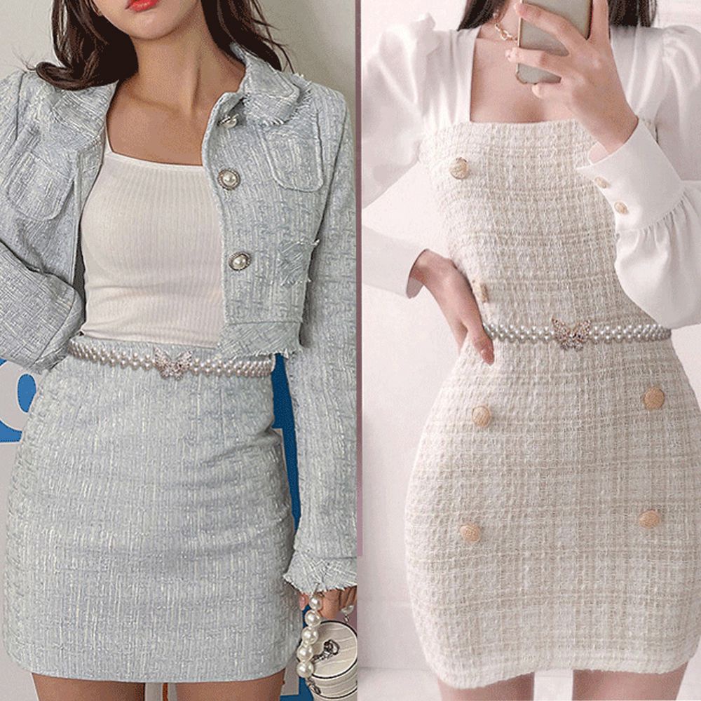 Thắt lưng phối ngọc trai giả có mặt thanh lịch phong cách Hàn Quốc thời trang dành cho nữ