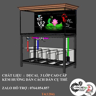 Tranh dán hồ cá thuỷ sinh ,có keo sẵn, nhiều kích thướt chọn lựa