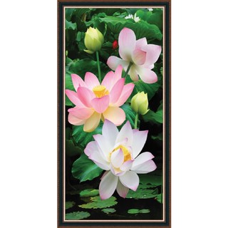Tranh dán tường  khổ dọc VTC  Hoa sen UD0327K