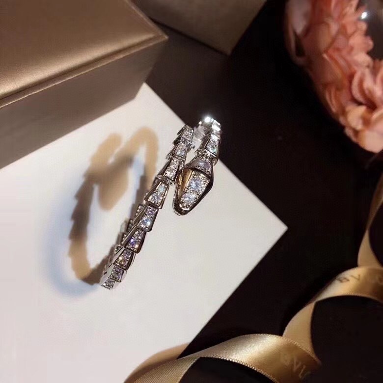 Vòng Tay Inox Hình Rắn Đính Kim Cương Giả Thời Trang Cho Cặp Đôi