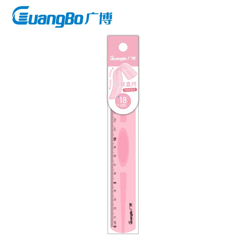 Thước kẻ dẻo 20cm GuangBo 3 màu H05353