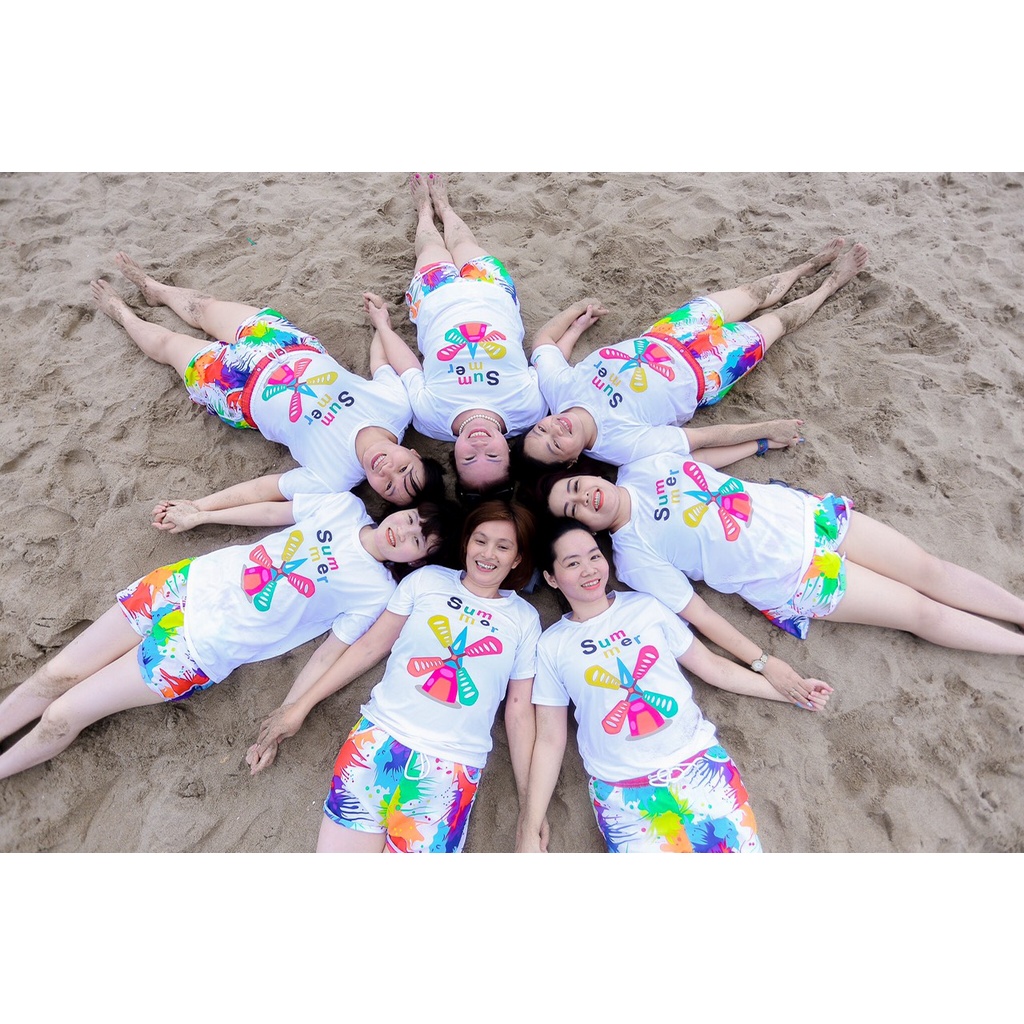 Quần đôi đi biển, quần nhóm, gia đình mẫu VẸT XANH size 13-100kg