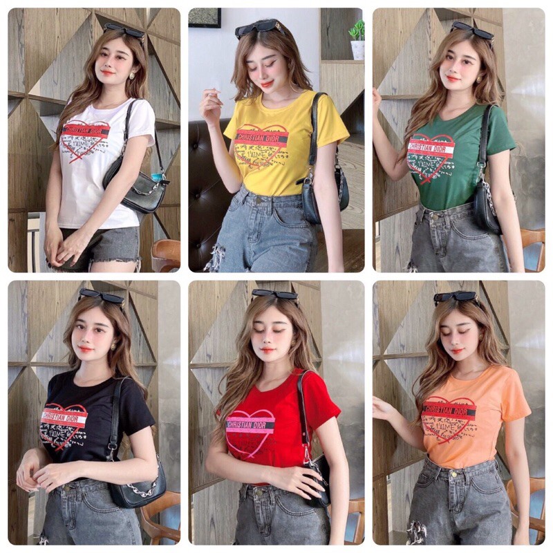 Áo thun thái siêu xinh chụp thật 100% 40-55ki