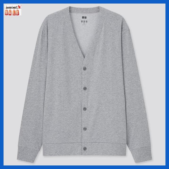 UNIQLO Áo Khoác Cardigan Xám Thời Trang Cho Nam