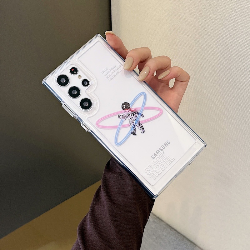 Ốp Điện Samsung S21 Ultra 5G/Note 20 Ultra Thoại Trong Suốt In Hình Gấu/Phi Hành Gia/Chó Snoopy Cho A53 5G S22 Ultra/S22 Plus