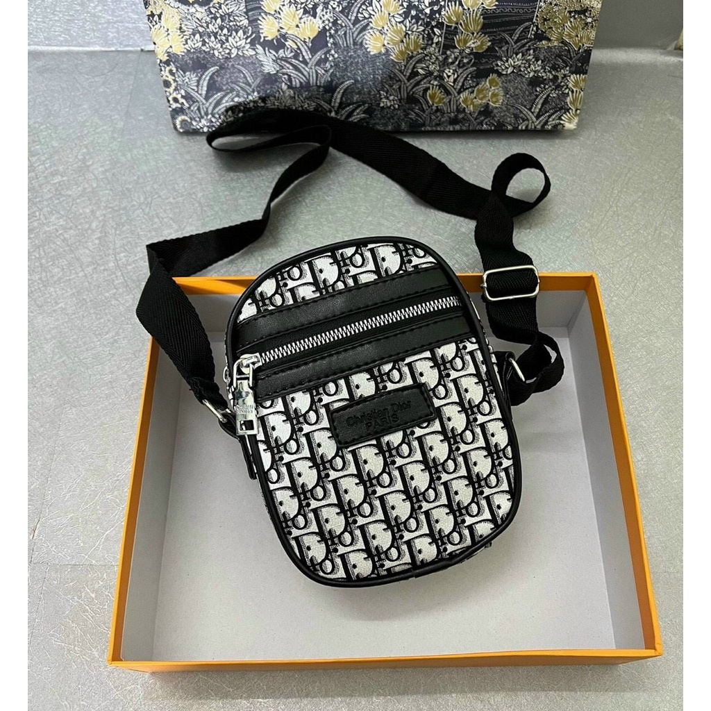 [Ảnh thật+ Video] Túi đeo chéo Gucci-Dior-adidas chất da lộn cao cấp