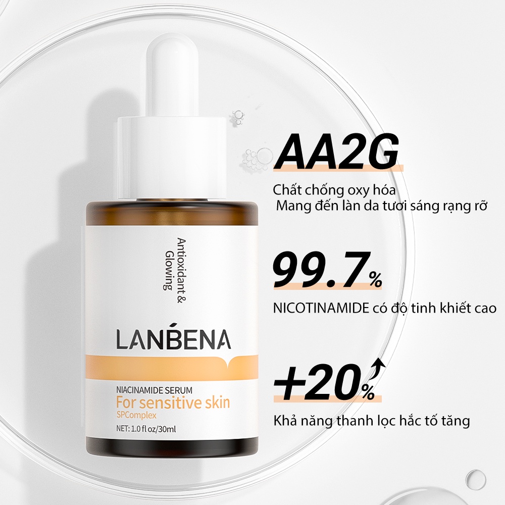 Serum Niacinamide Lanbena Dưỡng Trắng Da Chống Lão Hóa 30ml/15ml