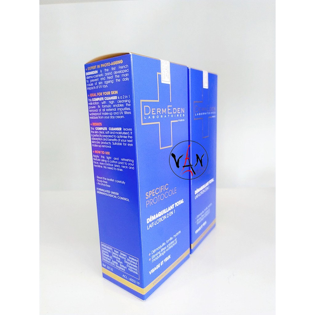 [ Tem chính hãng] Sữa Rửa Mặt Và Tẩy Trang 2 Trong 1 Dermeden Specific Protocole Complete Cleanser 150Ml