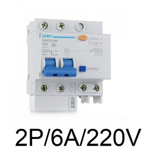 Át chống dò dòng ELCB chống giật điện RCBO cầu dao chống rò atomat aptomat chống giật 2P mã DZ47LE và DZ158LE CHINT
