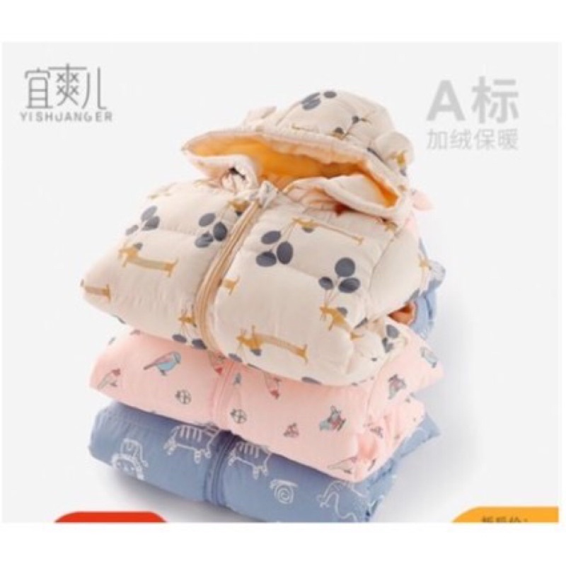 Áo Khoác Phao Trần Nhung Lót Lông Cao Cấp