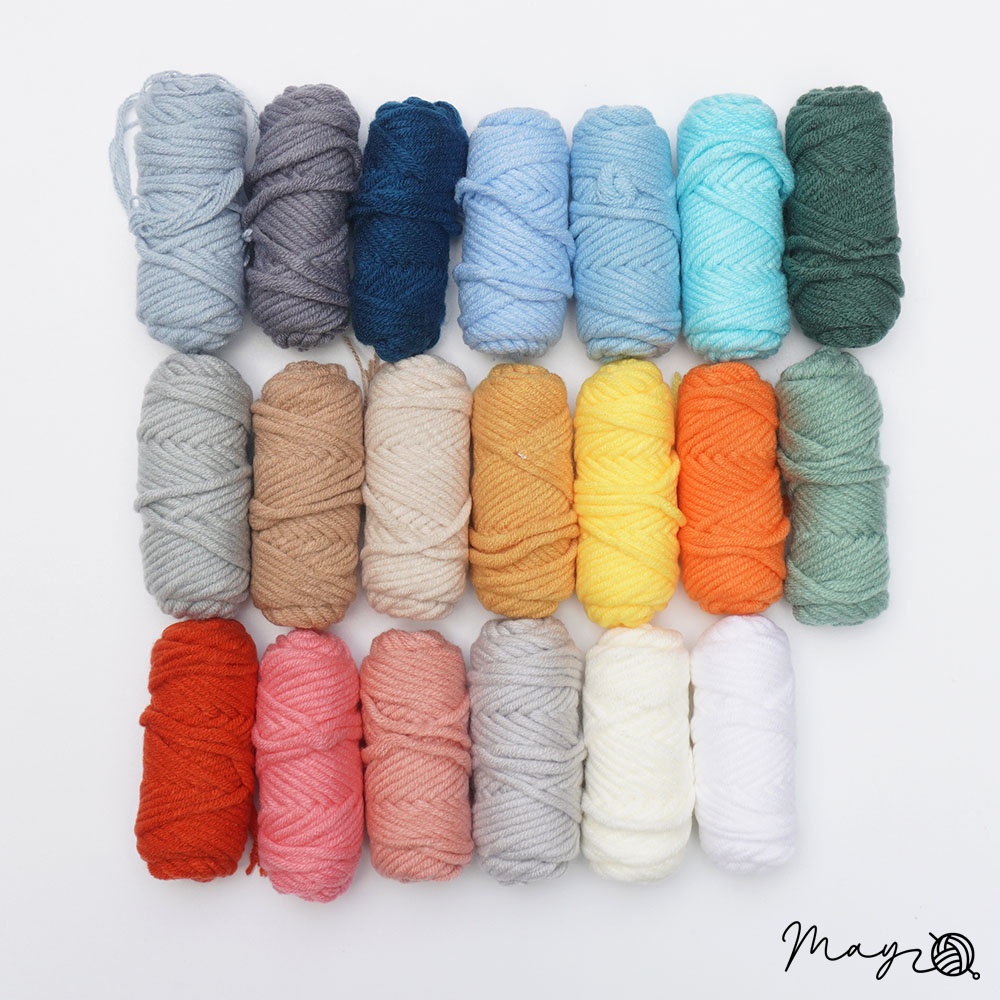 [Set thêu LEN nổi] 20 cuộn len 10g + dụng cụ thêu Punch Needle