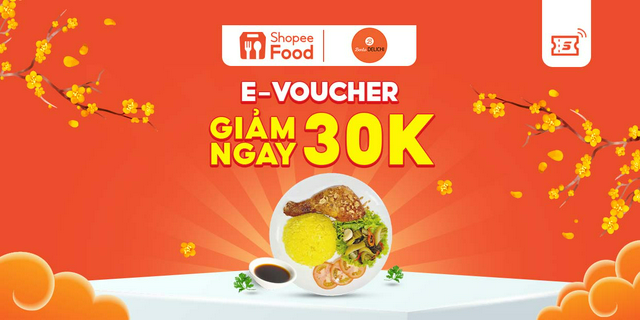 HCM [E-voucher - T3]  Mã giảm giá 30k cho đơn từ 70k Bento Delichi ShopeeFood tại ứng dụng Shopee