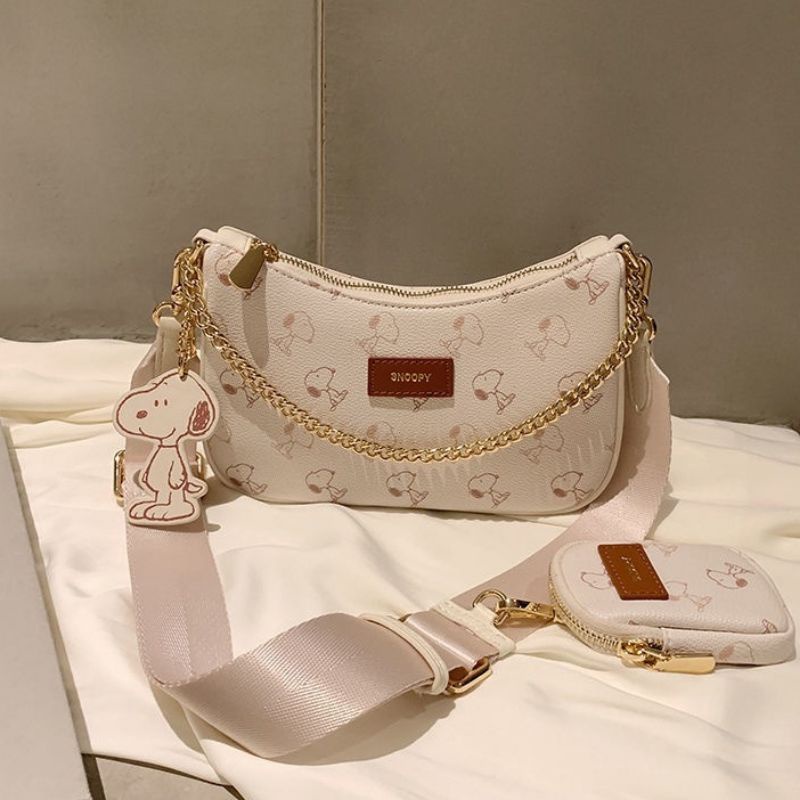 Túi xách nữ đeo chéo nữ đẹp kẹp nách đeo vai quai ngọc trai nhân tạo da pu cao cấp giá rẻ phong cách hàn quốc