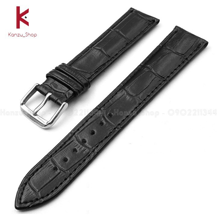 DÂY ĐỒNG HỒ DA NAM VÀ NỮ AONO KHÓA INOX CAO CẤP
