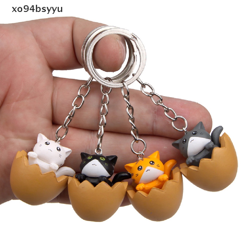 Móc Khóa Hình Quả Trứng Mèo Hoạt Hình Đáng Yêu Xo94Bsyu