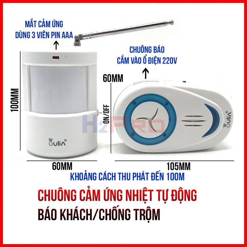 CHUÔNG BÁO KHÁCH, Báo Động HỒNG NGOẠI OULIA