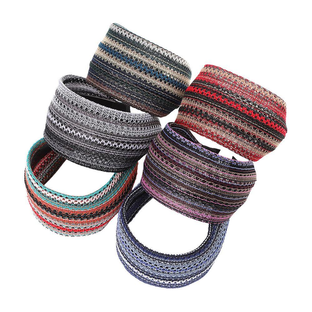 ANEMONE Băng Đô Cài Tóc Phối Lưới Nhiều Màu Sắc Rửa Mặt Đơn Giản Cổ Điển Cho Nữ