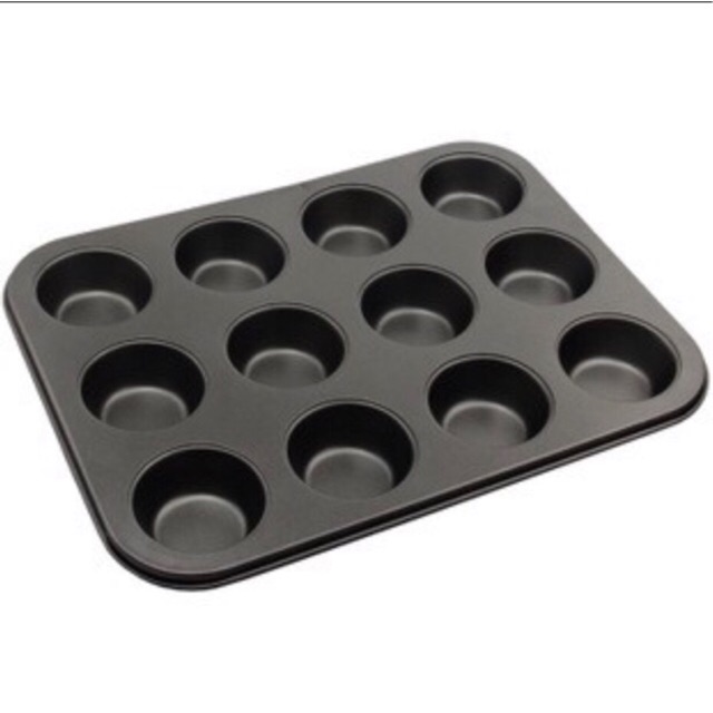 Khuôn Cupcake chống dính 12 ô to
